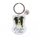 Pet Keyring with Charm | Border Collie